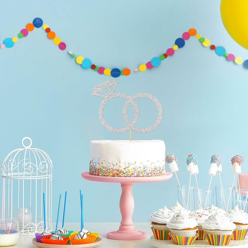 Diamond Ring Cake Topper - Engagement, Wedding, Bridal Shower, Valentine Party Decoration