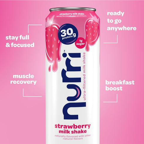 30g 150 10 11 oz, 10 Nurri - Protein Ultra Filtered Milk Shake Strawberry - Lactose Free, Low Sugar, Calories, Vitamins