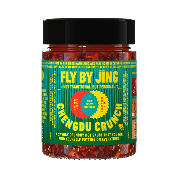 FLYBYJING Extra Crunchy Chili Crisp - Gourmet Spicy Tingly Savory Chili Oil Sauce, 6oz (Pack of 1)