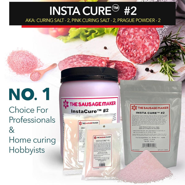 #2, 8 Oz Insta Cure Pink Curing Salt, Prague Powder, Quick Cure For Meat, Sausage, Made In USA - The Sausage Maker