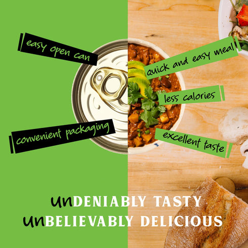 12 pack unMEAT Plant Based Meat | Easy to Prepare Plant Based Protein | Vegan Meat with Less Calories, Chili