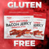 12g (2 Sriracha Flavored Bacon Jerky, Protein Per Bag, Tender & Easy to Chew Fully Cooked Bacon, USA Made, High Protein