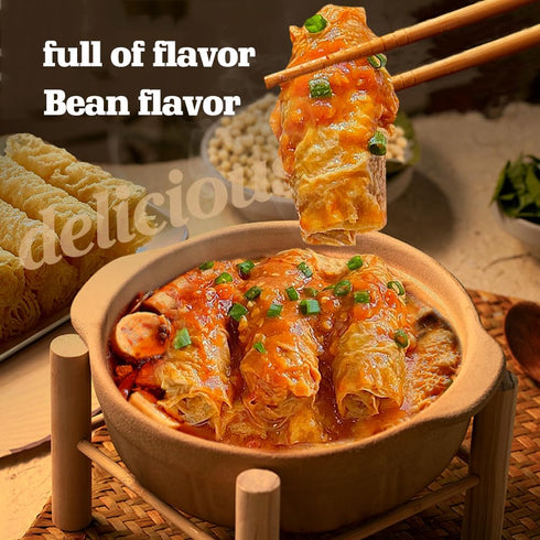 Nakazawa 240 Deep Fried Bean Skin Rolls - Dried Beancurd Sticks, Asian Tofu Snack, Tofu Extra Firm - Delicious