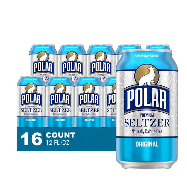 Polar Seltzer 16 Pack of Original Premium Sparkling Water 12 fl oz Can