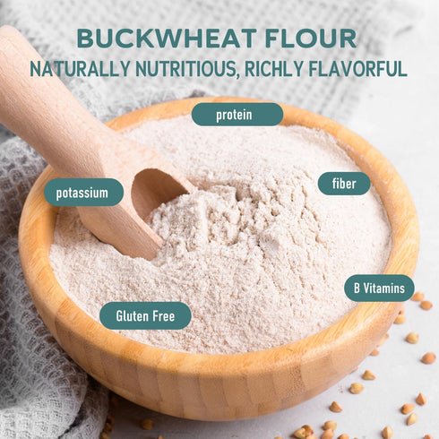 5 lbs Fairhaven Mill Organic Buckwheat Flour - Whole Grain, Naturally Gluten-Free and USDA Organic Certified - Perfect