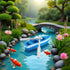 Yxinjy 1 Set Lovely Miniature Blue Rowboat Little Resin Boat Canoe Model with Oars for Miniature Cake Topper Decoration