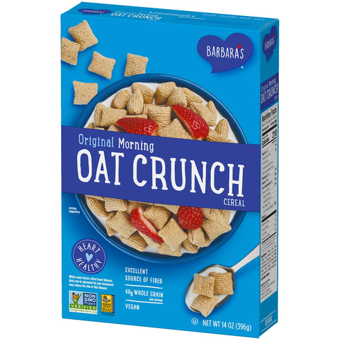Barbara's Bakery 14 Oz Three Sisters Barbara's Morning Oat Crunch Original Cereal, Heart Healthy, Non-GMO, Box