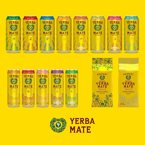 12 Oz, 80mg Guayak Yerba Mate, Sparkling Energy Drink Alternative, Organic Cranberry Pomegranate Flavor, Natural
