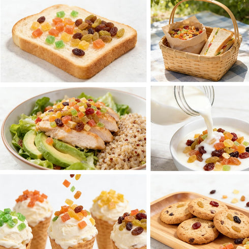 Pack pack Fresh Snack Mixed Dried Fruit - A snack containing two types of dried grapes, dried kiwi, dried mango