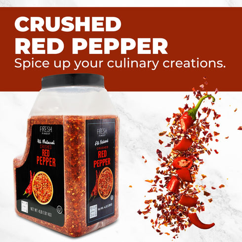 4LB Commercial 4 LB Fresh Finest Bulk Crushed Red Pepper Spices and Home Cooking - Chili Pepper Flakes, Red Peppers