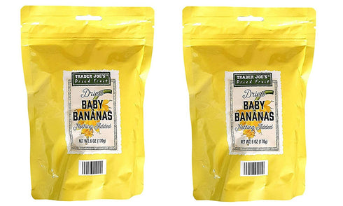 Trader Joe's Trader Joes Dried Baby Bananas, All Natural, 6oz Bag (Pack of 2)
