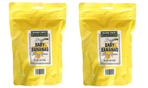 Trader Joe's Trader Joes Dried Baby Bananas, All Natural, 6oz Bag (Pack of 2)