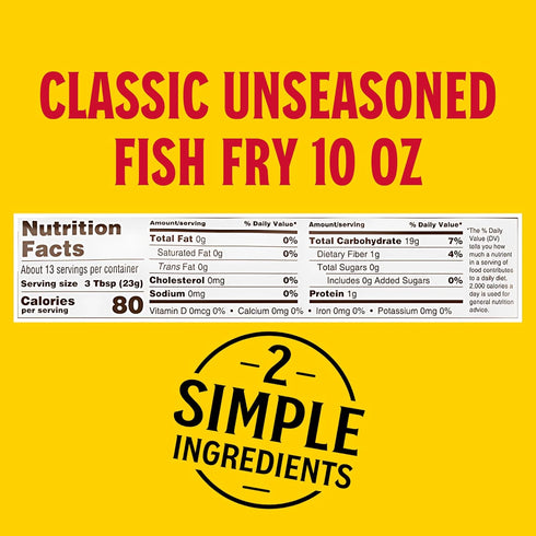 Pack (10 Louisiana Fish Fry Products Unseasoned Classic Fry Seafood Breading Mix, of Two Ounce Bags, Formerly "All