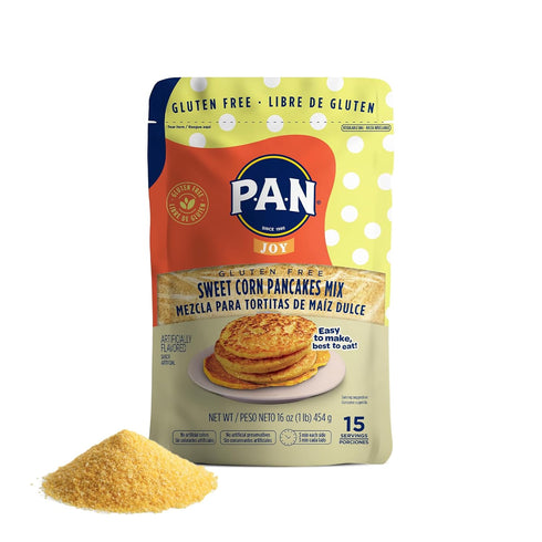P.A.N Sweet Corn Pancakes Mix Gluten Free Easy to Prepare 1 lb