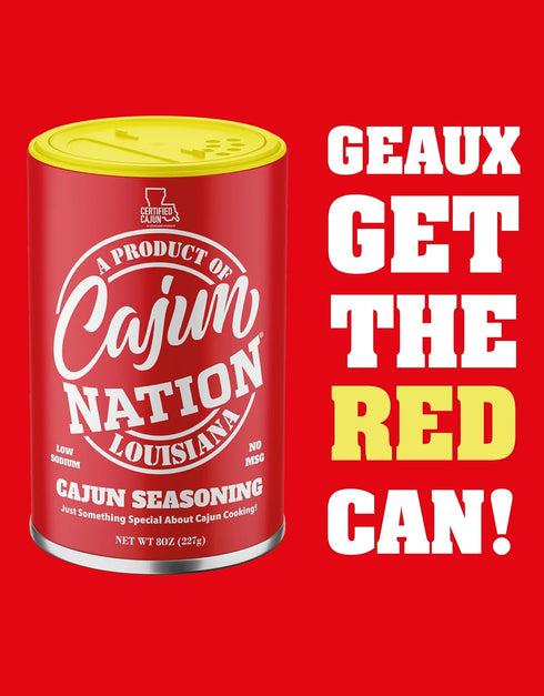 8 oz Cajun Nation Low Sodium Cajun Seasoning Gluten Free, No MSG Louisiana Cajun Spice- Cajun Seasoning for Turkey