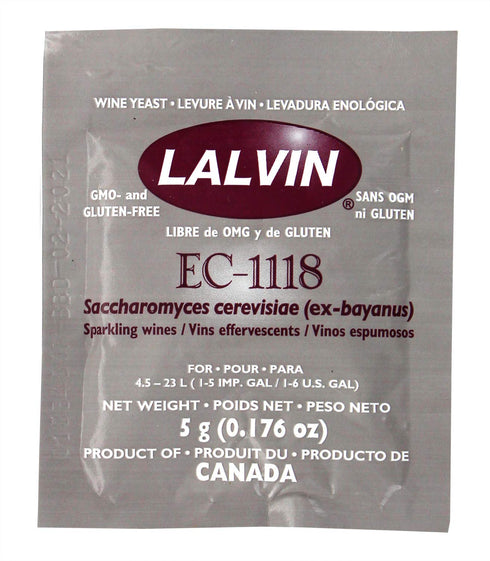 Lallemand Inc EC-1118B Lalvin Yeast for Home Brewing