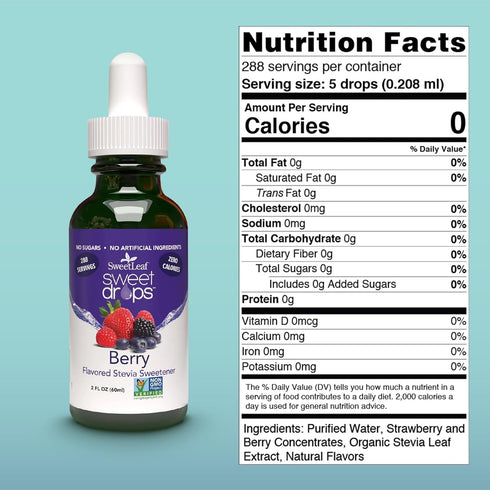 2 Oz (Pack 3) SweetLeaf Sweet Drops - Flavored Stevia Liquid Sweetener, Organic Stevia Extract, Zero Calories, Gluten