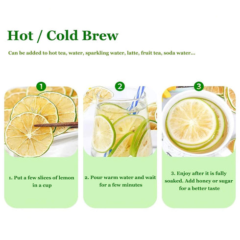 SXETBEAN 3.5oz/100g Dried Lime Slices, Dehydrated Limes, Natural Dried Limes for Cocktails, Crafts, Cake Decoration