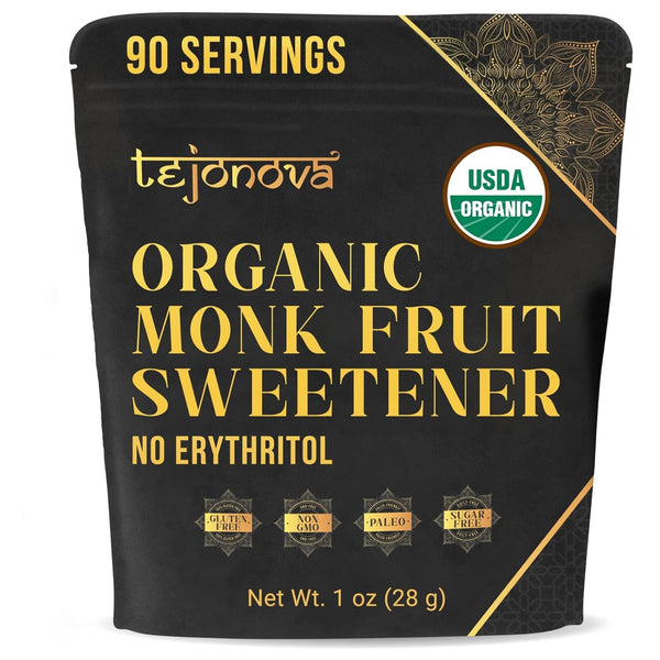 Organic Monk Fruit Extract Powder, Pure Monk Fruit Sweetener No Erythritol, Monkfruit