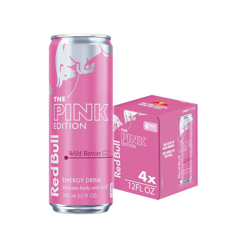 Red Bull Wild Berries, Pink Edition, with 114mg Caffeine plus Taurine &
