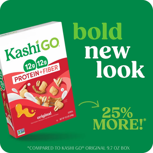 12g 12g 12.3oz (1 Kashi GO Protein Cereal, Protein, Fiber, Original, Box Box)