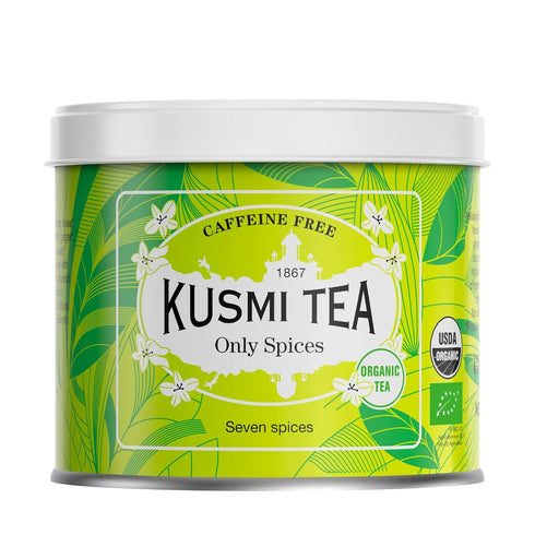 Kusmi Tea - Only Spices Organic Herbal Tea with Cinnamon, Aniseed, Ginger, Licorice, Fennel, Caffeine Free, 3.5 oz