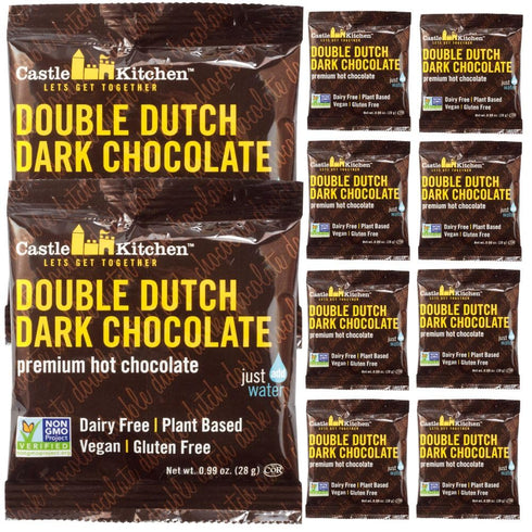 Castle Kitchen Hot Chocolate Packets, 1oz Single Serve Mix (10 Pack) Rich