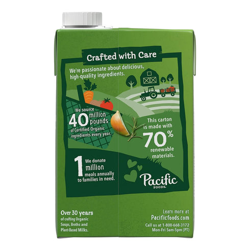 48 oz 8) Pacific Foods Low Sodium Organic Free Range Chicken Broth, Carton (Case