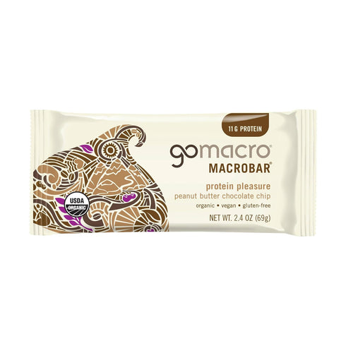 Gomacro Organic Macro Bar, Peanut Butter Chocolate Chip, 12 Count