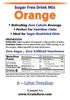Sugar-Free Orange Drink Mix - Zero Calorie Stevia Sweetened Beverage