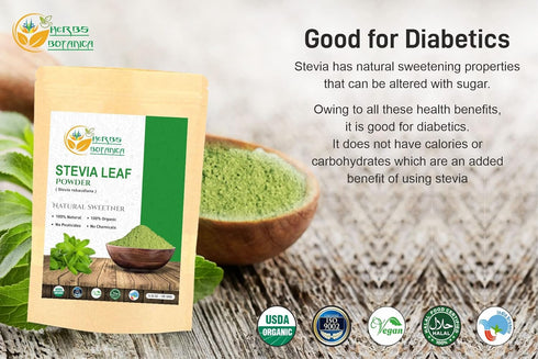 100% 5.3 oz Herbs Botanica Stevia Powder Pure Extract Natural Sweetner Sugar Alternative For Keto Diet Zero-Calorie