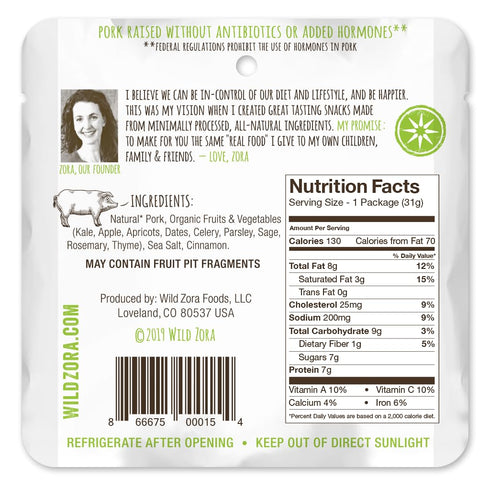 Wild Zora Meat & Veggie Bars, Variety 5-Pack, Natural Jerky Snacks, Healthy Paleo, Gluten Free