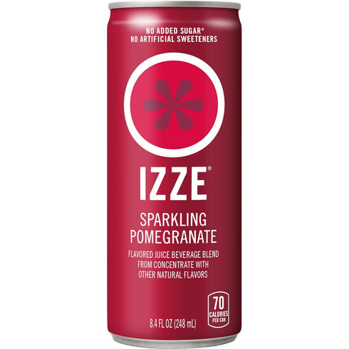 Pack, 8.4 OZ, 24 IZZE Sparkling Water Juice Beverage Blend, Dawn Variety Mango, Clementine, Strawberry, Pomegranate, No