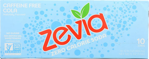 12 Oz (Pack 10) Zevia Caffeine Free Cola Fl