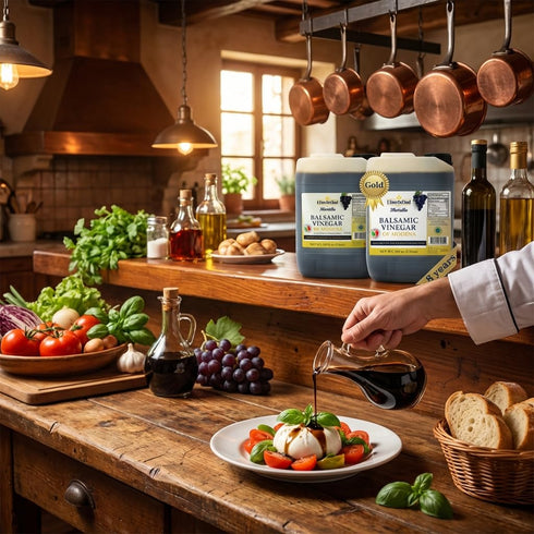 8 Packaging Pack, 5 (169 oz) L'Oro Del Sud - Ultra Premium,"Gold Label" year Aged Balsamic Vinegar of Modena, IGP