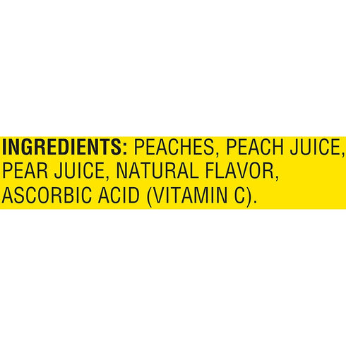 100% 15 oz (Pack 4) Del Monte Yellow Cling Sliced Canned Peaches in Juice, Cans
