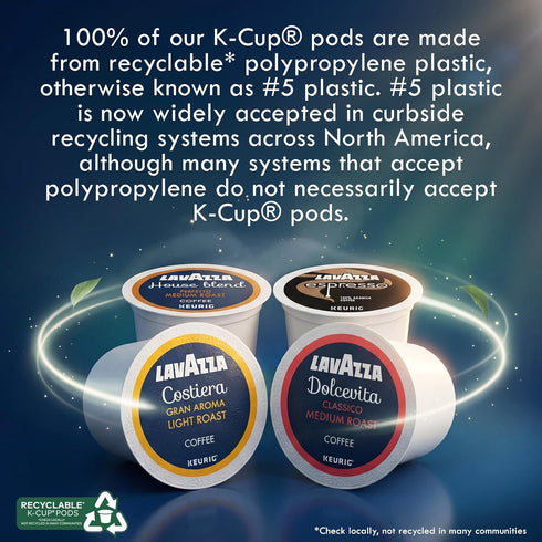 40 Count (10 10 10 10 Lavazza K-Cup Coffee Pods Variety Bundle for Keurig Brewers Light & Medium Roast, Single-Serve