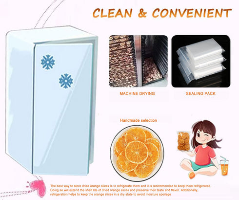 HanNainai 5.29 oz150g 100% Dehydrated Dried Orange Slices | Drying orange slices | | Natural |Low temperature drying