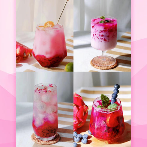 5.3oz(150g) TXDYNLLK Freeze-Dried Diced Dragon Fruit Single Ingredient, No Added Sugar, Dragon Fruit Cubes for Drinks