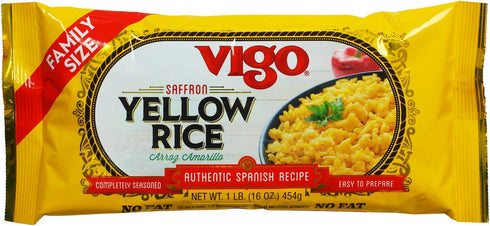 Vigo Authentic Saffron Yellow Rice, Low Fat, 16oz (Yellow Rice, 16 Ounce