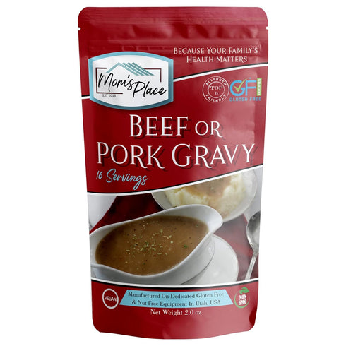 Mom's Place Gluten-Free & Vegan Beef or Pork Gravy Mix, Soy Free