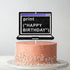 Black Glitter Print Computer Cake Topper, IT Theme Decor Supplies for Boys Girls Birthday Party
