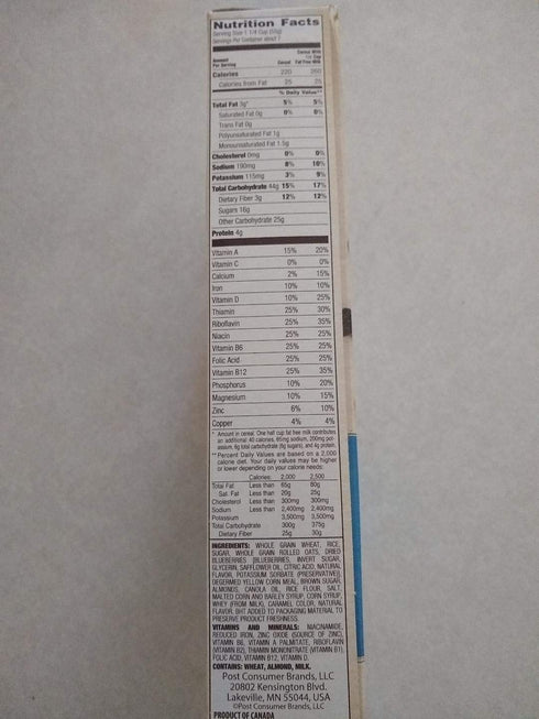 Post 13.5-Ounce (Pack 4) Great Grains Blueberry Morning Cereal, Boxes