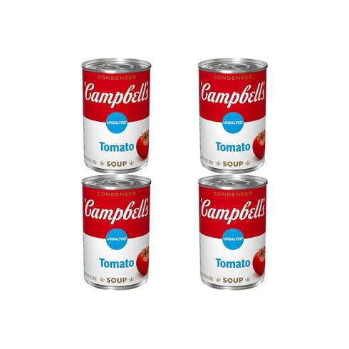 Campbell's Condensed Unsalted Tomato Soup, 10.75 Ounce Can (Pack of 4)