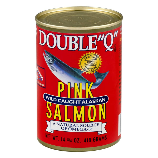 Poiget Double"Q" Wild Caught Alaskan Pink Salmon, 14.75 oz Can (Pack of 6)