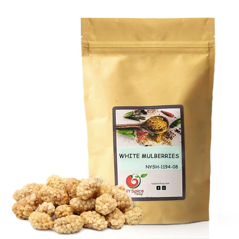 NY Spice Shop White Dried Mulberry 8 Ounce All Natural & Sun-Dried