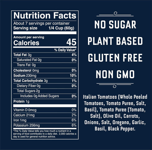 Carbone Pizza Sauce | All-Natural Ingredients | Non-GMO, Vegan, Gluten-Free, Low Carb, 14 Fl Oz (Pack of 2)
