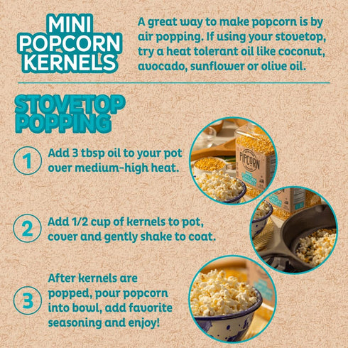Pack, 4.5 oz (6 Pips Heirloom Snacks Mini Popcorn Variety Sea Salt & Truffle, Bags pk) Gluten and Seed Oil Free, Made