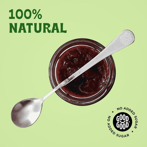 GOOD GOOD Assorted No Added Sugar Jam Gift Box - Strawberry, Fig & Four Fruits Jam Bundle with Serving Spoon - Low