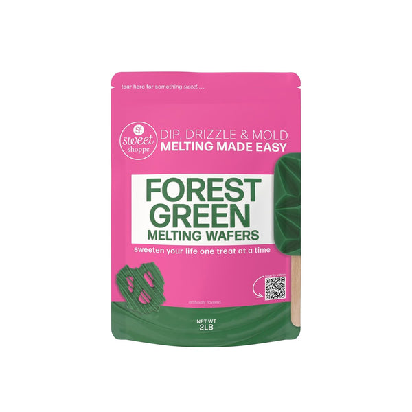 Sweet Shoppe Forest Green Colored Melting Wafers, (Forest Green, 2 pounds)